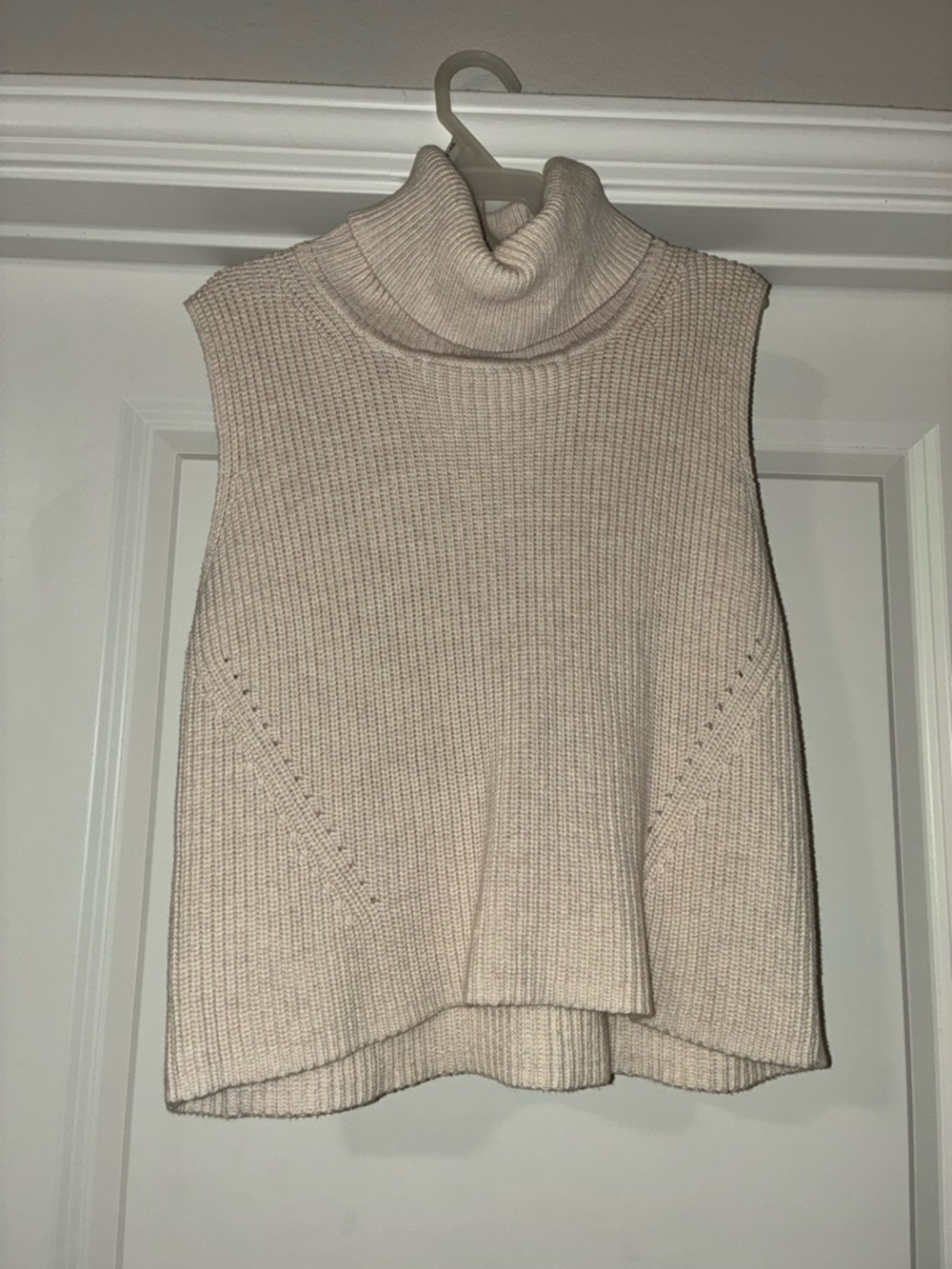 French Connection Sleeveless Turtleneck Sweater Vest - Ivory